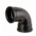 Tetraflow 110mm Double Socket Bend 92.5' Pushfit Black
