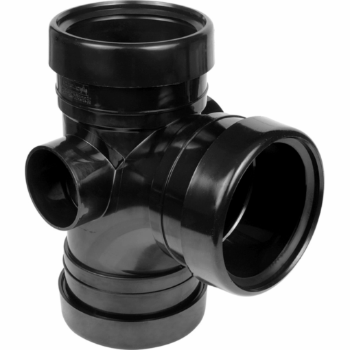90 degrees-triple-socket-pushfit-black