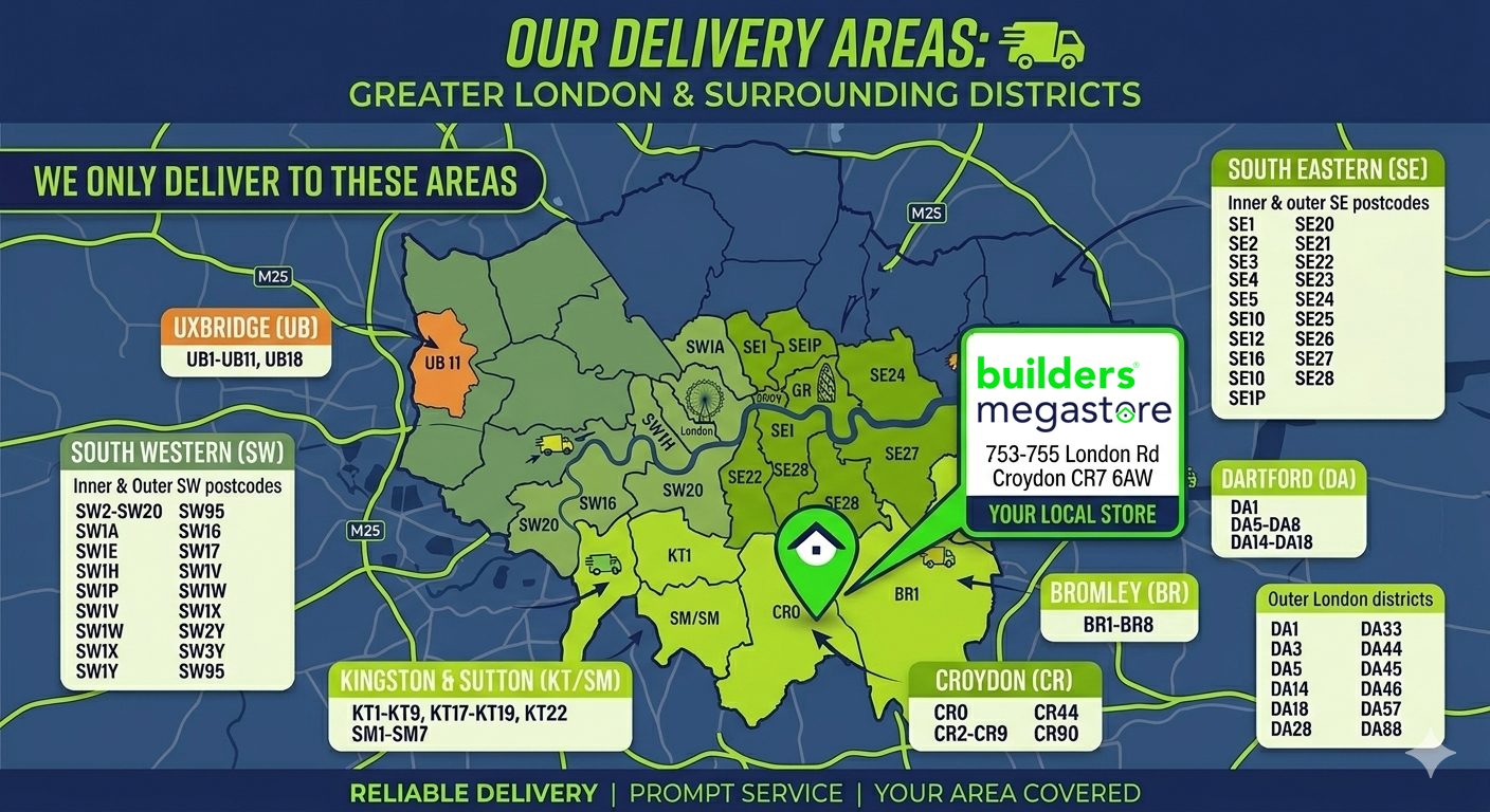 Builders Megastore delivery areas