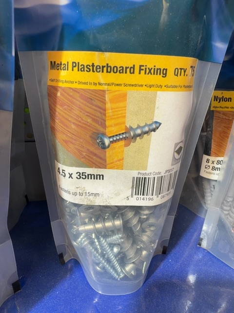 Metal Plasterboard Fixing 4.5 x 35mm