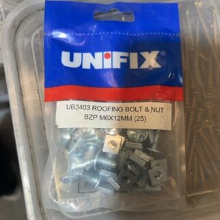 Roofing Bolt & Nuts BZP M6 x 12mm