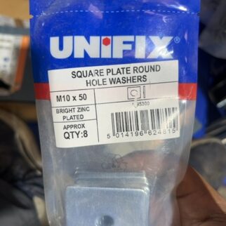 Square plate Round hole washers M10 x 50