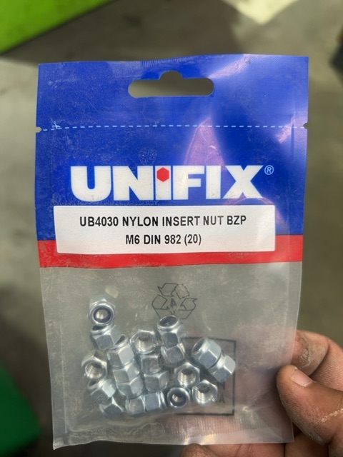 Nylon Insert Nut BZP M6
