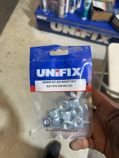 Nylon Insert Nut BZP M10